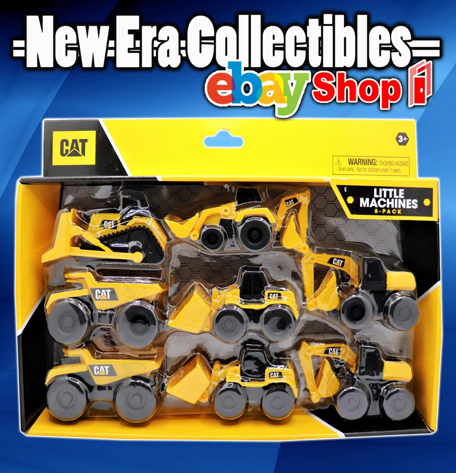CAT Little Machines 8-Pack Excavator Bulldozer Dump Truck Backhoe Caterpillar - Image 1 of 1