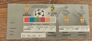 Ticket 1997 AS Monaco vs. SK Lierse Champions League  27876 - Picture 1 of 1