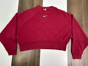 Nike Womens XS Red Long Sleeve Pullover Sweater - Picture 1 of 10