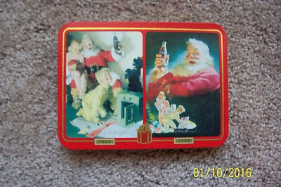 1996 Coca-Cola Christmas Cards and Tin - Image 1 of 2
