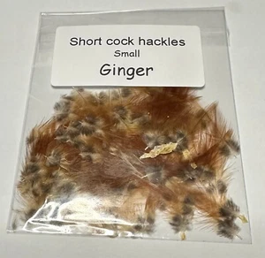 Short Hackles - Fly tying materials - Ginger hackles, Small size - Picture 1 of 1