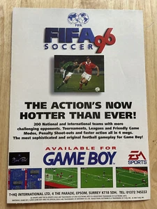 Juego Vintage Nintendo Game Boy FIFA Fútbol 96 Original Publicidad - Imagen 1 de 1