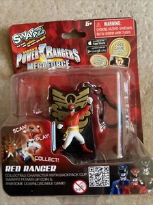 Swappz Power Rangers Mega Force RED RANGER Mini Figure Backpack Clip w/Coin NEW - Picture 1 of 2