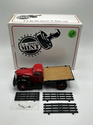 US Model Mint US-28 1947 International KB-12 RED “Stake Truck” 1/43 Scale 1440 - Image 1 of 4