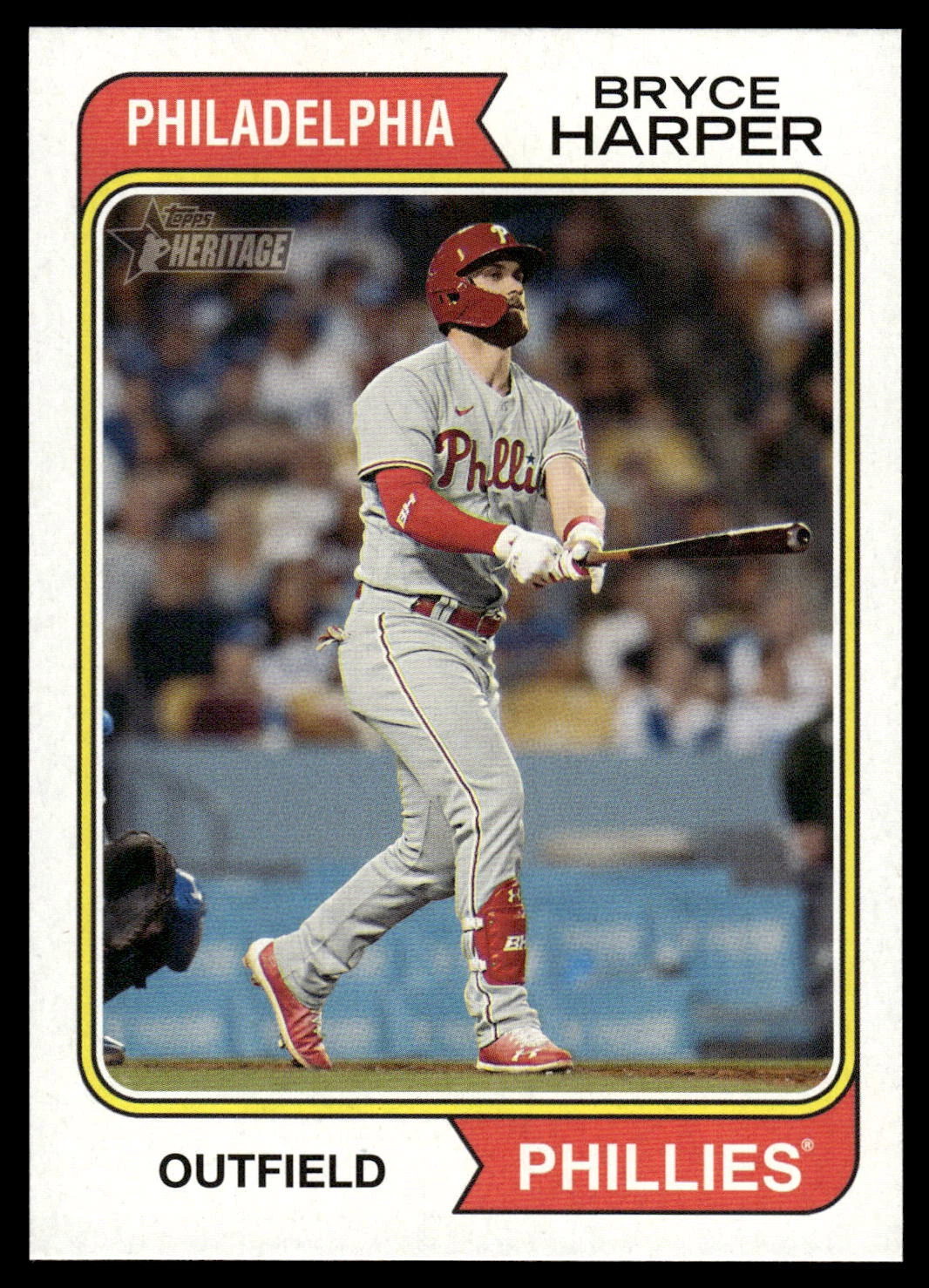 BRYCE HARPER 2023 Topps Heritage NAME POSITION SWAP VARIATION #17 PHILLIES