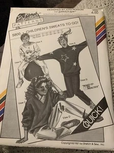 Ann Person Stretch & Sew Pattern 5800 Children's Sweats to Go Chest Size 21-31 - Picture 1 of 7