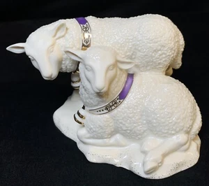 Lenox First Blessing Nativity Sheep Gold Gilt Lavender Orig Box 6238117 - Picture 1 of 10