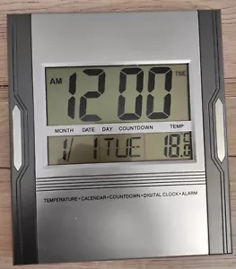 Sveglia Orologio Digitale Da Parete temperatura calendario rettangolare - Foto 1 di 4