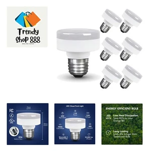 LED Closet Puck Light Bulb, Dimmable, Flat Light Bulb 11W 60W Replacement, 80... - Picture 1 of 8