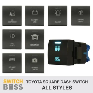 LED Push Switch 46 STYLES fits Toyota SQUARE OEM Replacement Landcruiser Prado - Picture 1 of 63