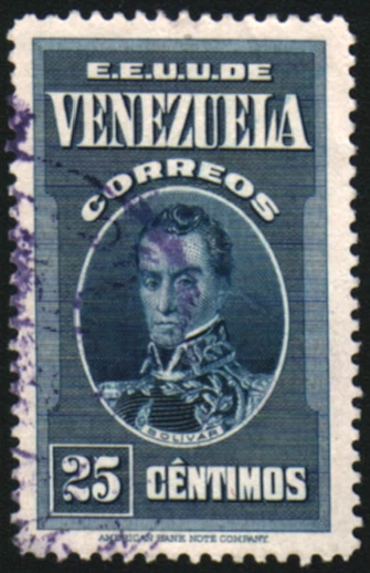 Sello Venezuela 36551 Scott #332 General Militar Simón Bolívar Espalda Limpia Foto 1 de 1