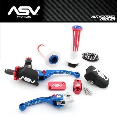 NUEVO YAMAHA YZ125 YZ250 YZ250F YZ450F YZ YZF ASV PALANCAS EMIG F4 PRO PACK EE. UU. AZUL Foto 1 de 4