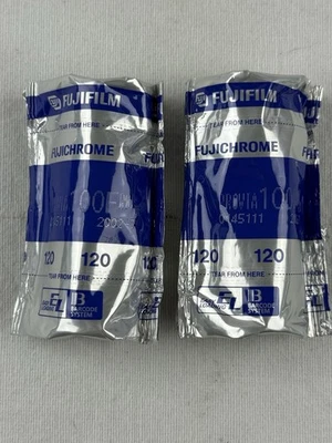2x rolls Fujichrome Provia 100F - 120 Color Slide Film - Exp 07/2002 - Image 1 of 4