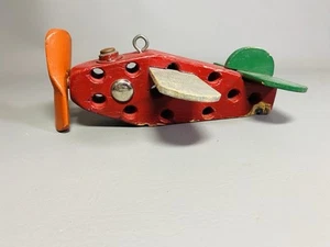 Unique Handmade Wooden Toy Propeller Airplane 8 X 10" Bold Colors *Read Listing - Picture 1 of 8