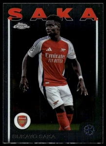 2024-25 Topps Chrome UEFA Club Competitions #77 Bukayo Saka - Picture 1 of 2