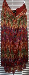 Vintage Y2K Laundry by Shelli Segal Abstract Slip Halter Tie Dress 10 MSRP $265 - Picture 1 of 7