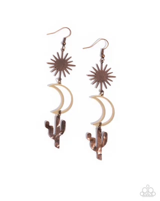 Pendientes Paparazzi - Wishfully Western - Cobre Foto 1 de 2
