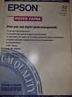Epson - Photo Paper A3 Inkjet - 192gsm - 20 Sheets