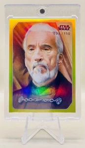 2023 Topps Star Wars Galaxy COUNT DOOKU #18 Celebration Europe Yellow Foil #/150 - Picture 1 of 3