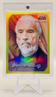 2023 Topps Star Wars Galaxy COUNT DOOKU #18 Celebration Europe Yellow Foil #/150 - Image 1 of 3