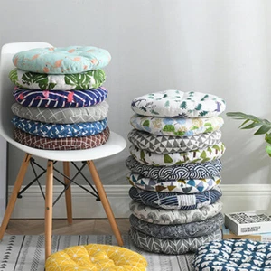 Washable Dining Room Seat Pad Kitchen Garden Round Padded Booster Chair Cushion - Picture 1 of 31