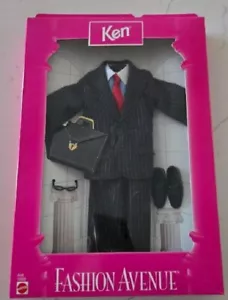 1997 Fashion Avenue Ken Navy Pin Striped Business Suit NRFB #18099 - Picture 1 of 2
