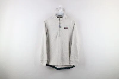 Vineyard Vines Womens XS Spell Out Box Logo Quilted Half Zip Pullover Sweatshirt - Image 1 of 4
