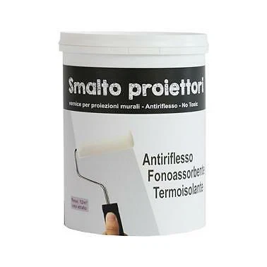 JUMBO PAINT Jumbo Smalto per Parete Proiettori Vernice Antiriflesso Bianco Satinato Kg 1