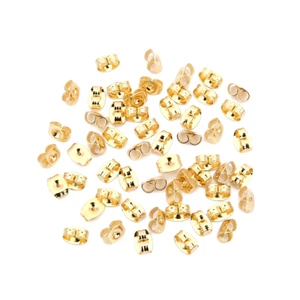 Earring Push Backs Studs Stoppers Gold Alloy Butterfly Pin Stop Backings Scrolls - Picture 1 of 4