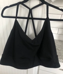 Torrid Active Strappy Wirefree Sports Bra Black Ribbed Accent Plus Size 6 EUC - Picture 1 of 12