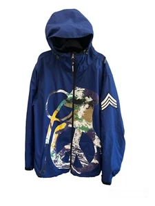 Grenade Fatigue Project MISFITS PEACE Sign Hooded Coat Jacket Snowboard Blue XL - Picture 1 of 11