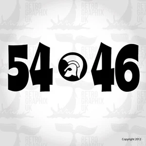 54 46 Trojan Skinhead Decals Stickers Scooter Sidepanel Ska Oi - - Picture 1 of 4