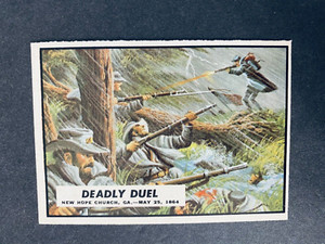 1962 Topps Civil War News Card Deadly Duel Card #67