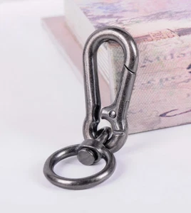 5X Alloy Antique Silver Key chain Carabiner Key Ring Hook Hang Spring Snap Clip - Picture 1 of 10