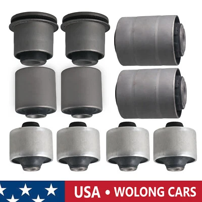 Juego de 10 bujes de brazo de control delantero superior + inferior para 07-17 Lexus LS460 LS600h AWD Foto 1 de 4