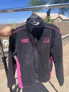 NASCAR WinnersCircle Ladies Collection Jacket Medium Black/Pink Earnhardt Jr 88#