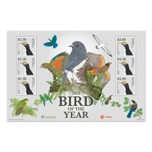 New Zealand 2024 Bird of the Year - Yellow Eyed Penguin Mint MNH Sheet - Picture 1 of 1
