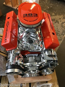 383 R STROKER CRATE MOTOR 540hp A/C ROLLER chevy TURNKEY SBC Cnc Crate Engine - Picture 1 of 3