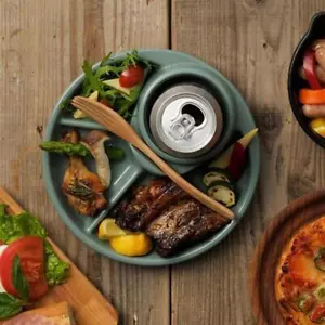 Food Control Meal Measure Plate Diet Portion Weight Loss Healthy Eating Slim - Picture 1 of 11