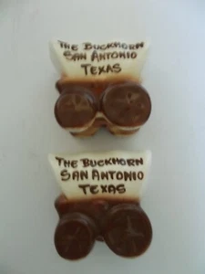 THE BUCKHORN SAN ANTONIO TEXAS SALT & PEPPER SHAKERS - Picture 1 of 3