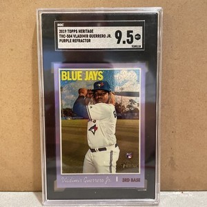 SGC 9.5 | 2019 Topps Heritage Chrome Vladimir Guerrero  Jr RC Refractor Purple