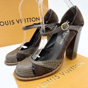 Louis Vuitton Pumps Python Damen Hardware Leder ca. 24,5 authentisch