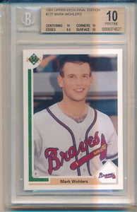 1991 Upper Deck Final Edition Mark Wohlers (Rookie-Karte) (#77F) BGS10 BGS - Bild 1 von 1