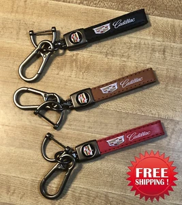 Echt Leder Schlüsselanhänger Schlüsselring Schlüsselband Zubehör Business Geschenk für Cadillac - Bild 1 von 23