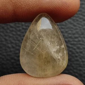 Designer Golden Rutilated Quartz Cabochon Rutile Quartz Loose Gemstone R12006 AU - Picture 1 of 5