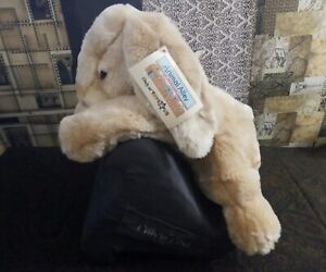 Vintage Animal Alley Toys R Us 14" Weighted Tan  Bunny Rabbit Stuffed Plush NWT