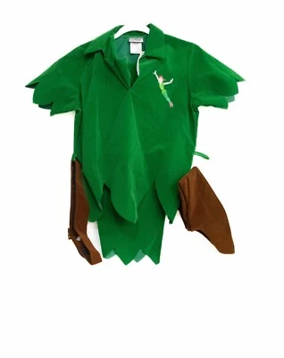 Disfraz Peter Pan Terciopelo Verde Walt Disneyland World Cuello Talla L Nuevo con Etiquetas Foto 1 de 4