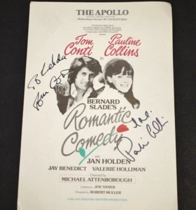 * Flyer de teatro firmado * Comedia romántica de Tom Conti y Pauline Collins (Apolo) - Imagen 1 de 3