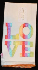 Juego de 2 toallas de cocina Isaac Mizrahi Rainbow Pride Heart NUEVO - Imagen 1 de 2