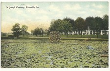 St Joseph Cemitério Evansville Em Indiana Cartão Postal